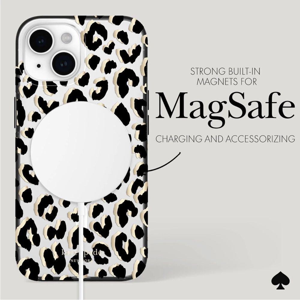 Kate Spade Leopard Print Case for iPhone 14 Pro Max - Picture 2 of 5